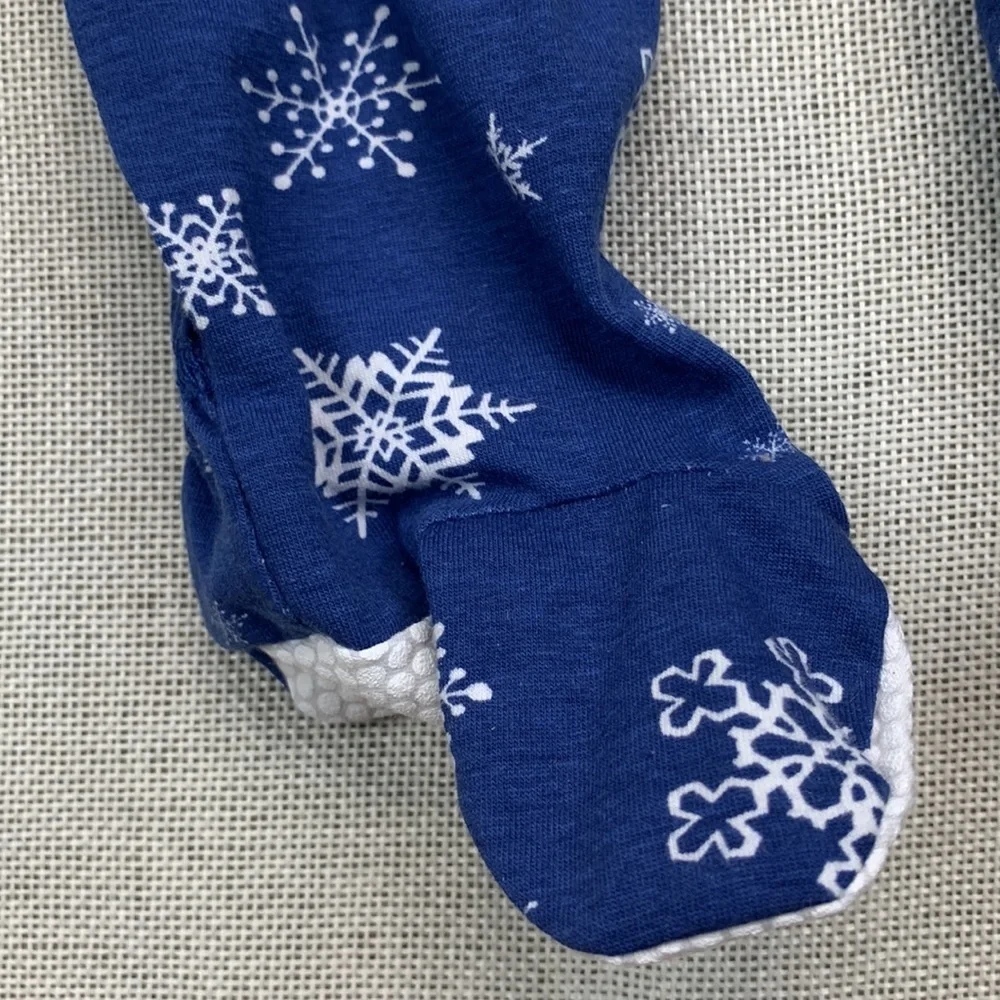 MAX & OLIVIA Baby Boys Gripper Soles Easy Opening Front Zipper Onesie Size 24M